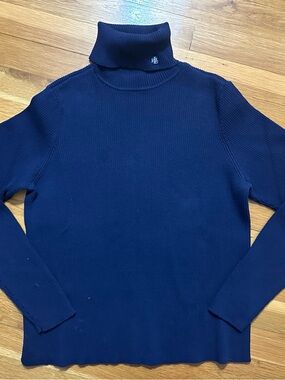 Ralph Lauren Deep Navy Ribbed Turtleneck Sweater